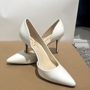 White heels. Jessica Simpson brand. Worn one time! 👠👠